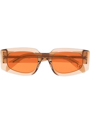 Retrosuperfuture orange-tinted rectangle-frame sunglasses - Brown