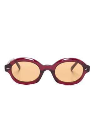 Retrosuperfuture oval-frame tinted sunglasses - Red