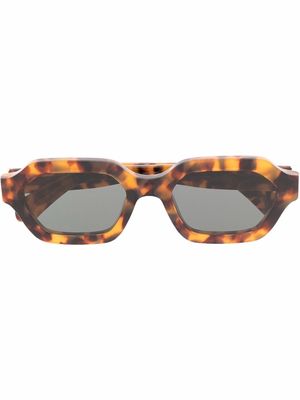 Retrosuperfuture tortoiseshell-effect oval-frame sunglasses - Brown