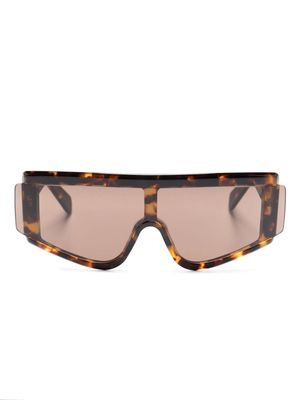 Retrosuperfuture Zed Burnt geometric-frame sunglasses - Brown