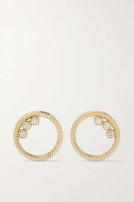 Retrouvaí - Modern Love 14-karat Gold Diamond Earrings - one size