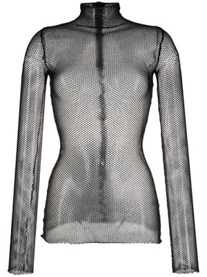 REV long-sleeved mesh top - Black