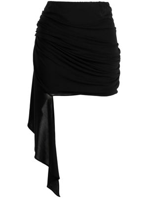 REV mid-rise draped miniskirt - Black