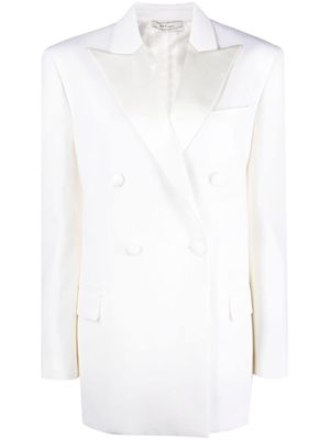 REV virgin wool double-breasted coat - White