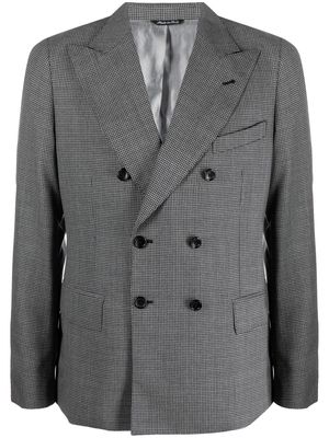 Reveres 1949 checked double-breasted blazer - Grey