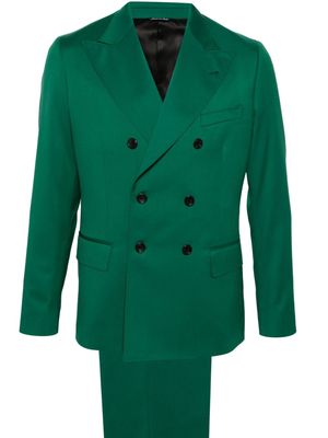 Reveres 1949 double-breasted virgin wool suit - Green