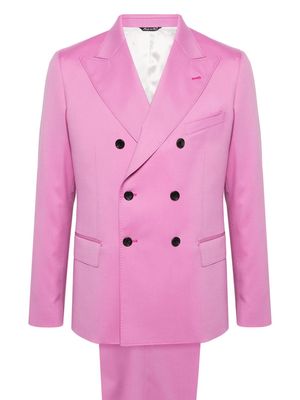 Reveres 1949 double-breasted virgin wool suit - Pink