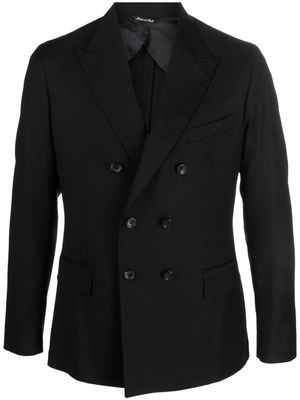 Reveres 1949 notched-lapel double-breasted blazer - Black