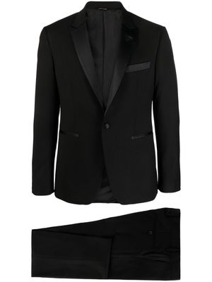 Reveres 1949 satin-trim single-breasted suit - Black