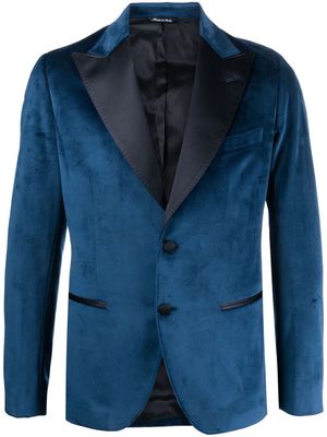 Reveres 1949 single-breasted velvet blazer - Blue
