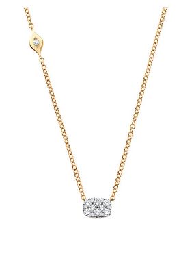 Reverie 18K Gold & White Diamond Cluster Pendant Necklace