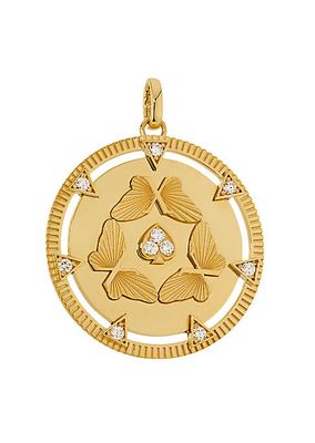 Reverie 18K Yellow Gold & 0.62 TCW Diamond Oversized Medallion