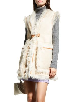 Reversible Lamb Shearling and Suede Vest