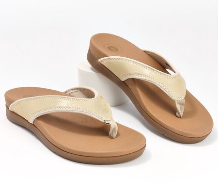 Revitalign Orthotic Metallic Thong Sandals-Shor -line Shimmer