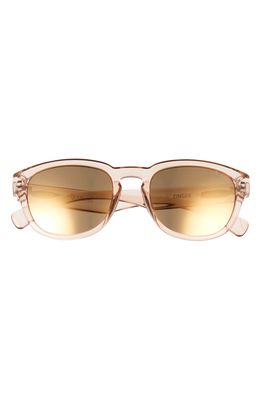 Revo Zinger 53mm Polarized Round Sunglasses in Crystal Sand