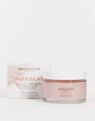 Revolution Skincare Pink Clay Detoxifying Face Mask SUPER SIZED 100ml-No color