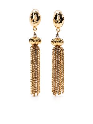 Rewind Vintage Affairs Goossens tassel clip-on earrings - Gold