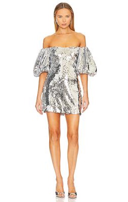 Rhode Dali Dress in Metallic Silver