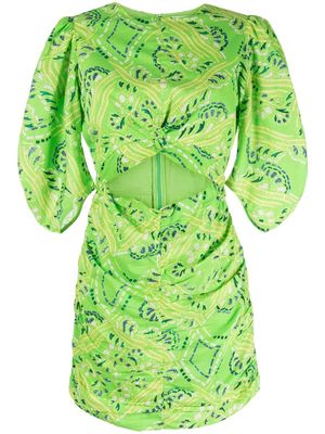 RHODE Isla cut out-detail minidress - Green
