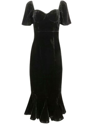 Rhode Ramona velvet midi dress - Black