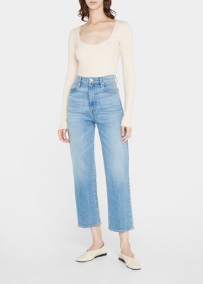 Rhonda Recycled Rib Square-Neck Top