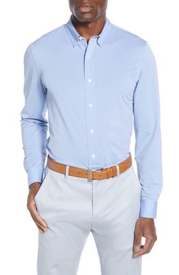 Rhone Commuter Slim Fit Button-Up Shirt in Blue
