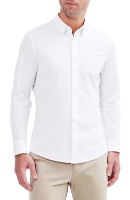 Rhone Commuter Slim Fit Button-Up Shirt in Bright White