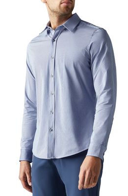 Rhone Commuter Slim Fit Stripe Shirt in Blazer Blue Stripe