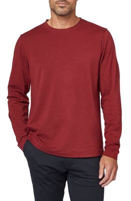 Rhone Element Long Sleeve Organic Cotton Blend T-Shirt in Carriage Red
