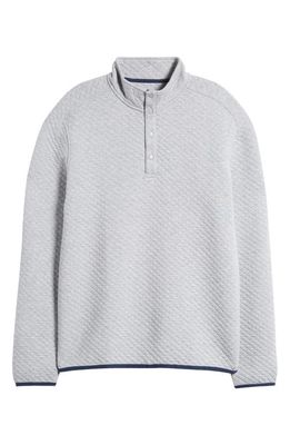 Rhone Gramercy Quilted Pullover in Heather Gray