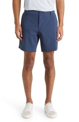 Rhone Men's Flat Front 8-Inch Resort Shorts in Steel Blue