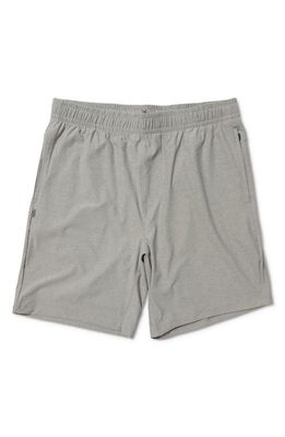 Rhone Reign Midweight Performance Athletic Shorts in Light Gray Heather