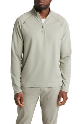 Rhone Session Quarter Zip Pullover in Sage Green