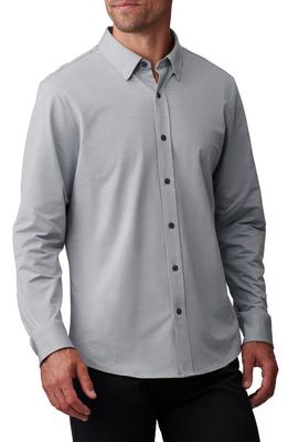 Rhone Slim Fit Commuter Button-Up Shirt in Gray Oxford