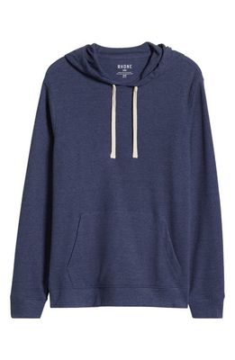Rhone Waffle Knit Cotton Blend Hoodie in Navy Heather