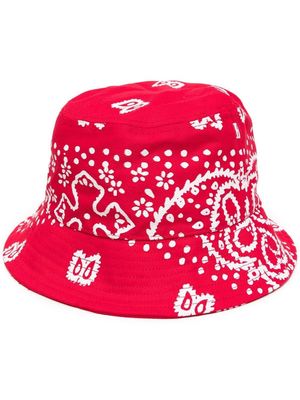 Rhude bandana-print bucket hat - Red