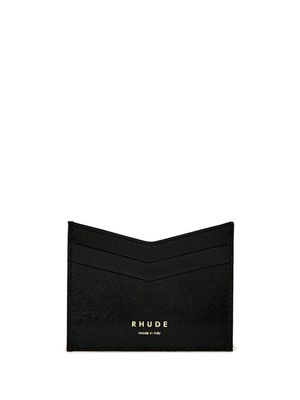 Rhude chevron-edge leather wallet - Black