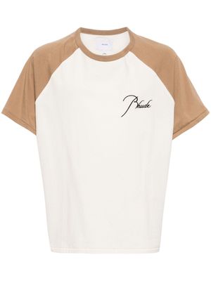 RHUDE colour-block cotton T-shirt - Neutrals