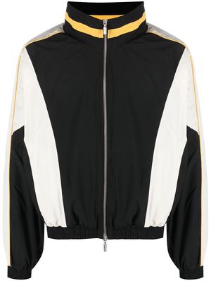 Rhude colour-blocked funnel-neck jacket - Black
