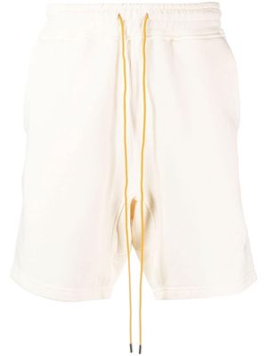 Rhude cotton drawstring shorts - White