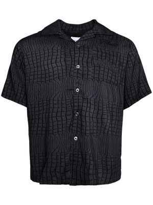 Rhude crocodile-print shirt - Black