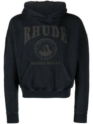 Rhude Desert Valley cotton hoodie - 0372 - BLACK