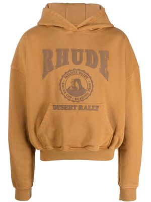 Rhude Desert Valley cotton hoodie - Brown
