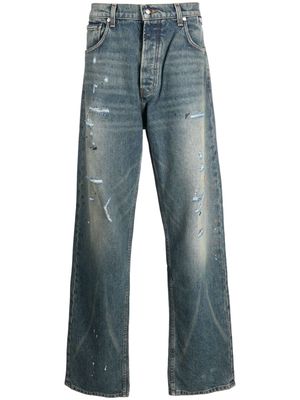 Rhude distressed wide-leg jeans - Blue