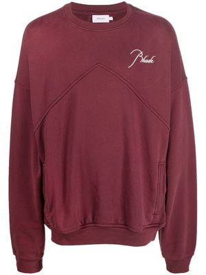 Rhude embroidered-logo cotton jumper