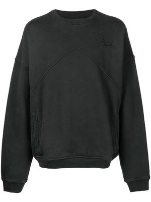 Rhude embroidered-logo detail sweatshirt - Black