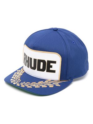 Rhude Formula logo-print hat - Blue