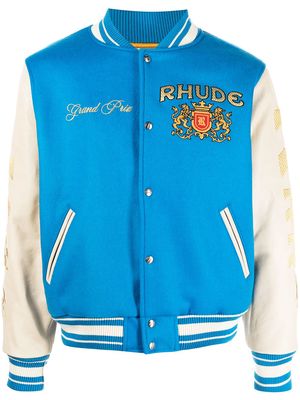Rhude Grand Prix varsity jacket - Blue