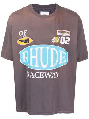 Rhude graphic-print cotton T-shirt - Grey