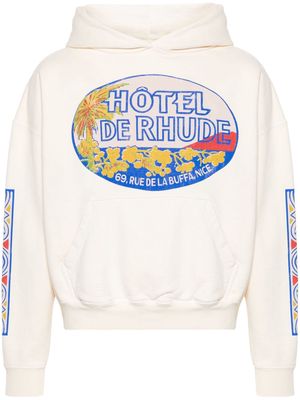 RHUDE Hotel cotton hoodie - White